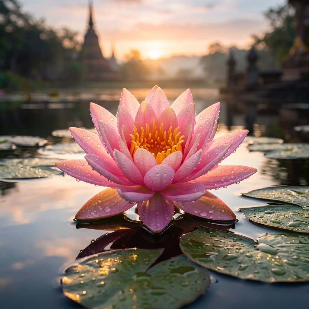 Lotus flower symbolising Dana
